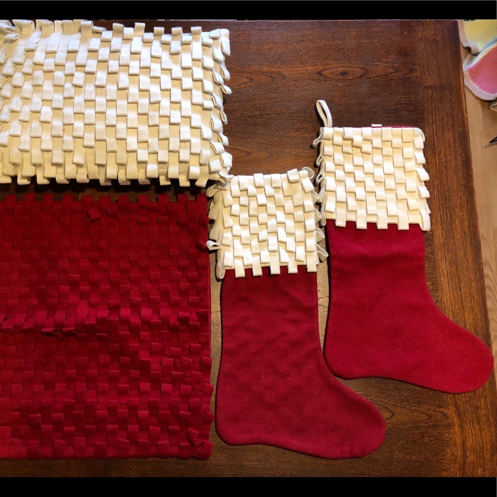 Stockings and accent pillows